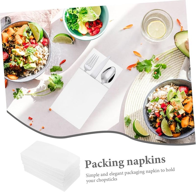 بريتي زوم 50 حزمة مناديل ورقية منزلية بسيطة التغليف لتزيين الطاولة وأدوات المائدة - Image 3